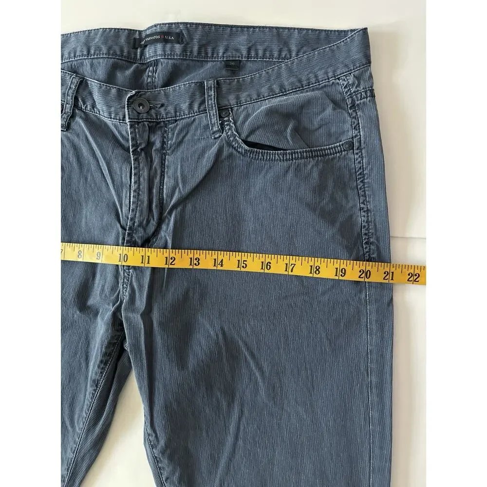 John Varvatos Bowery Slim Straight Lightweight Pants Men 36x33 Gray 5 Pockets